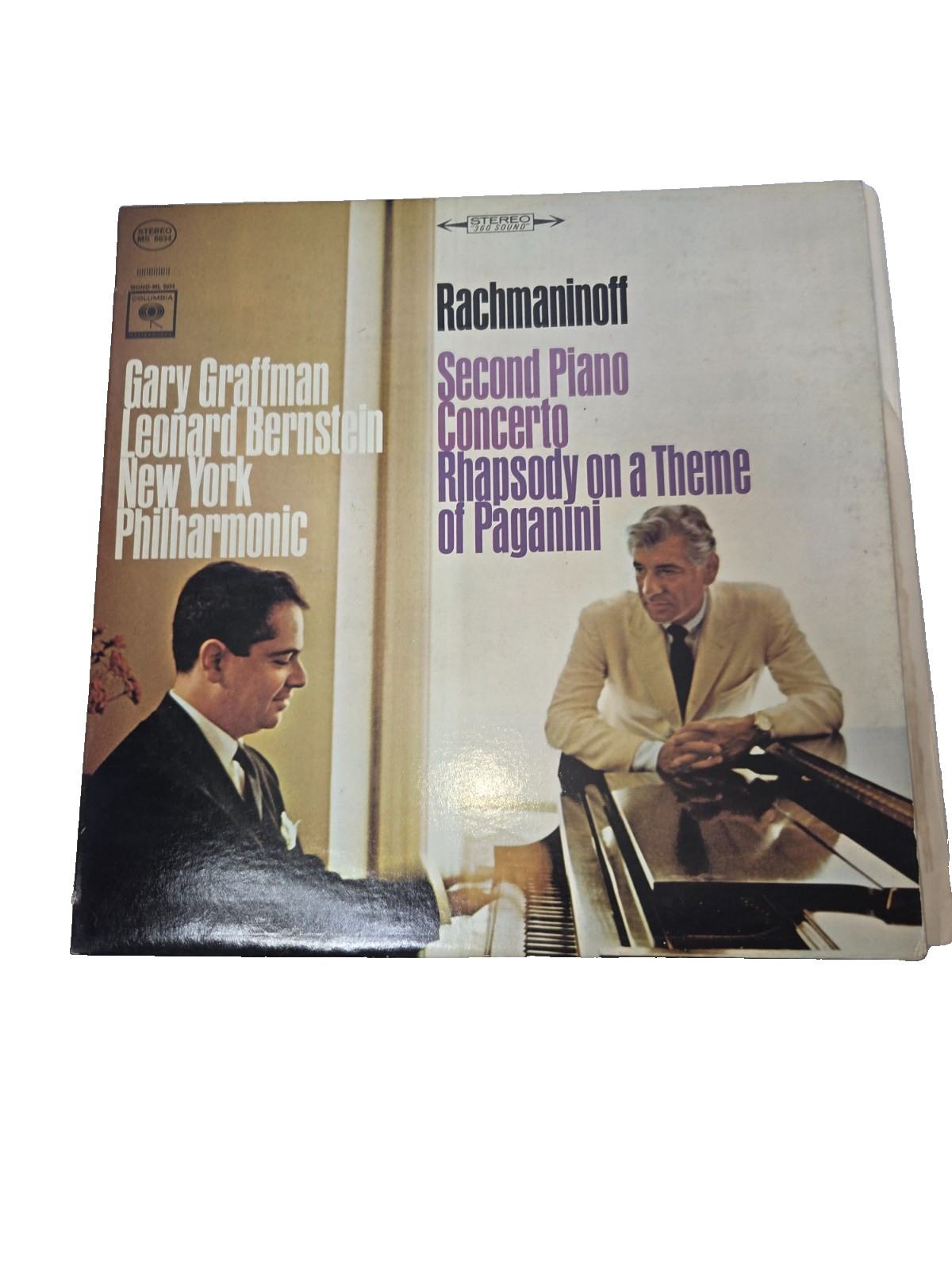 Gary Graffman Leonard Bernstein NY Philharmonic Rachmaninoff Second Piano Vinyl