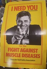 ORIGINAL MDA LABOR DAY TELETHON BACKLIT POSTER JERRY LEWIS  14" x 24"  NICE