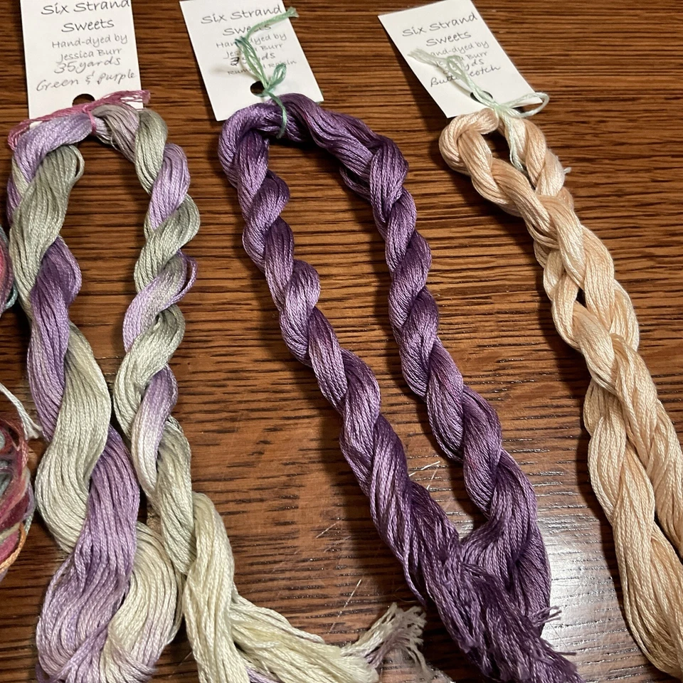 RARE NEW LOT of 7 SIX STRAND SWEETS 300 YARDS+ TOTAL BY JESSICA BURR FLOSS - Image 4 of 4