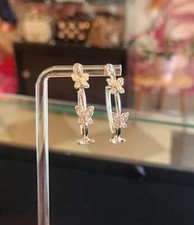 Triple Butterfly Hoop Earrings