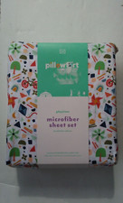 Pillowfort Playtime Pattern Microfiber 4 Pc Full Sheet Set Multicolor New