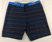 Hurley Mens Board Shorts Size 36 Blue Striped