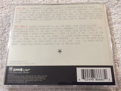 Bryan Adams – Anthology CD - 2 Disc's - 2005 - Rock, Pop