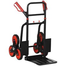 Climbing Stairs Trolley Hand Trucks 6-Wheels Foldable Load Cart Steel