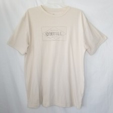 O'Neill Mens L Standard Fit Short Sleeve Beige Graphic Logo The Original T-Shirt