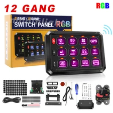 Wireless RGB 12 Gang Switch Panel Led Light Bar Switch Relay System 12/24V Marin