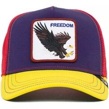 Goorin Animal Farm Trucker Baseball Hat Freebird Freedom Eagle Pride Gay LGBT