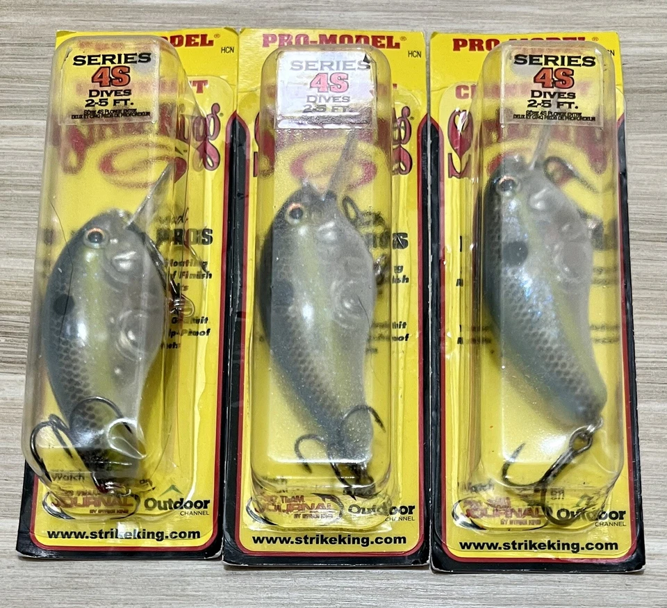 Strike King (Lot Of 3) Pro Model Series 4S Crankbait, Brand New! Free Shipping! - Image 4 of 4