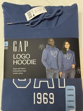 GAP Logo Hoodie Unisex Large True Navy