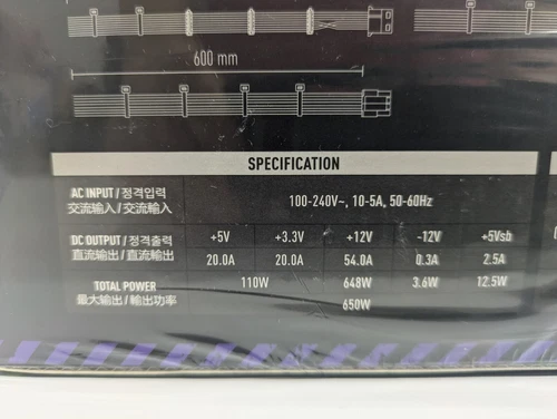 MSI x Evangelion e:PROJECT MAG A650BN EVA ATX Power Supply Unit PSU Color 650w - Picture 20 of 24