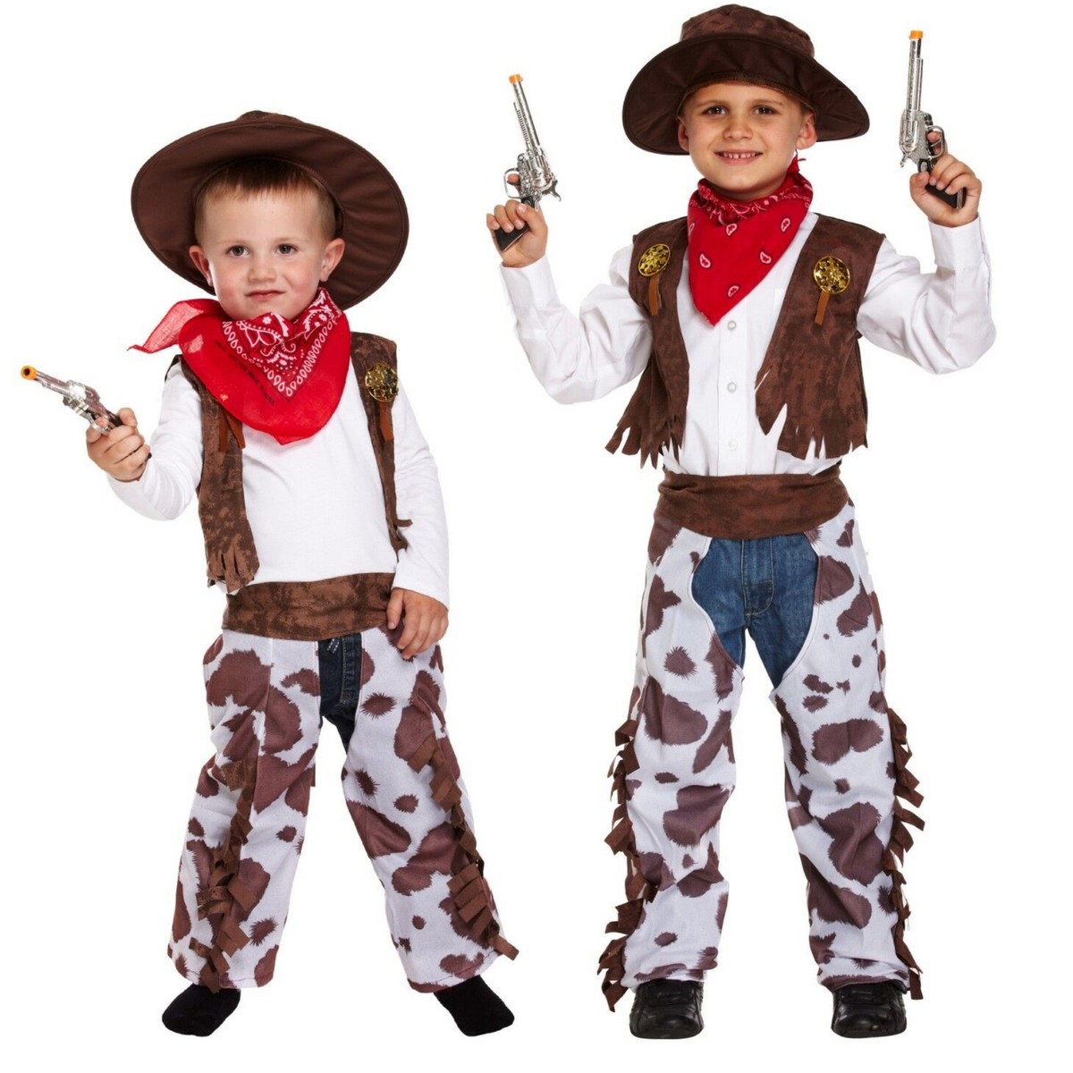 Boys COWBOY WILD WEST FANCY DRESS Childs COSTUME Rodeo Book Week Outfit Kids