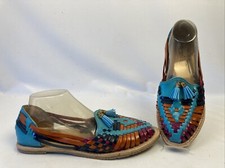 New Vintage Woven Leather Huaraches Flats Maxx By Avalos Sandals Mexico Size 8