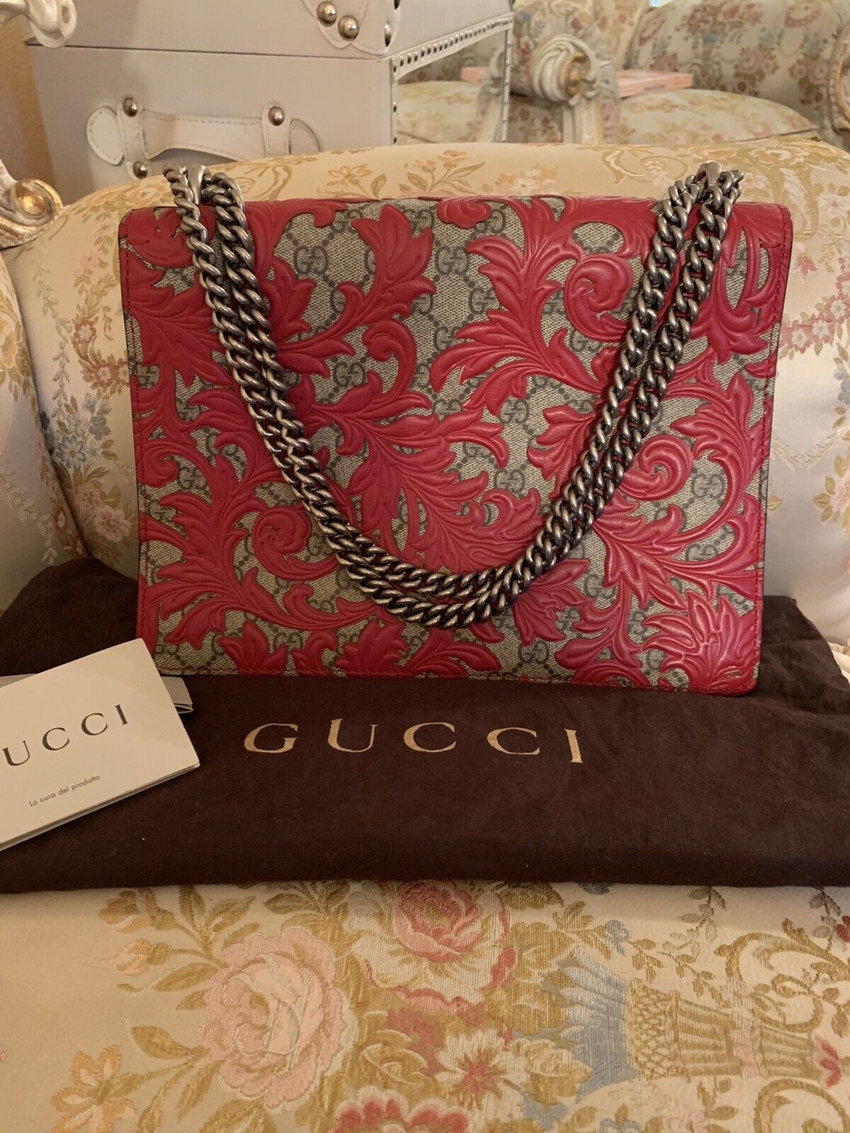 Authentic Gucci Monogram GG Arabesque Handbag - image 3