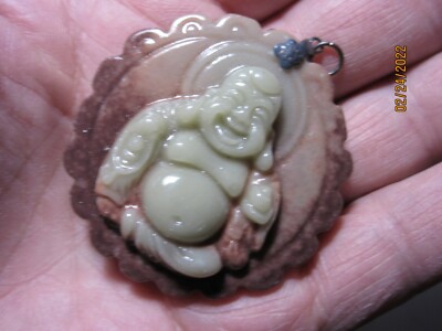 HOTEI Buddha Resin SS Bail 2 1/8'' Pendant Collectible Reiki RHP-1