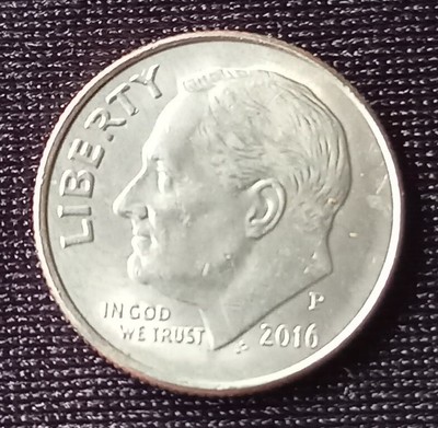 2016 P Roosevelt Dimes Clad Composition - Full Bands - VF/XF - Not Silver
