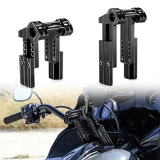 Adjustable 4"-6" | 6"-8" Handlebar Riser Calmp Pullback For Harley Dyna Softail