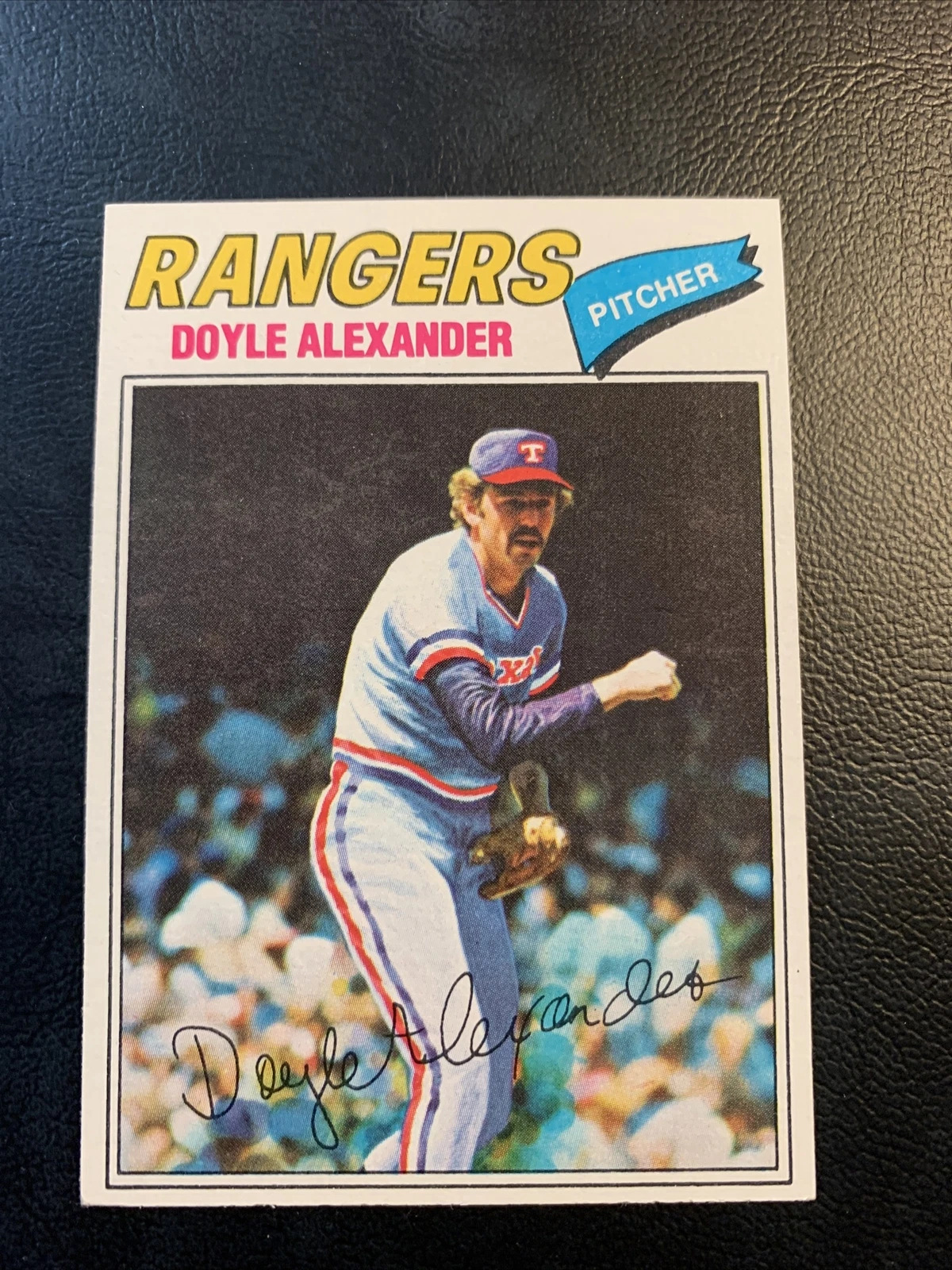 #￼￼￼￼￼￼￼254 Doyle Alexander Texas Rangers￼ 1977 topps Baseball Card Cb5