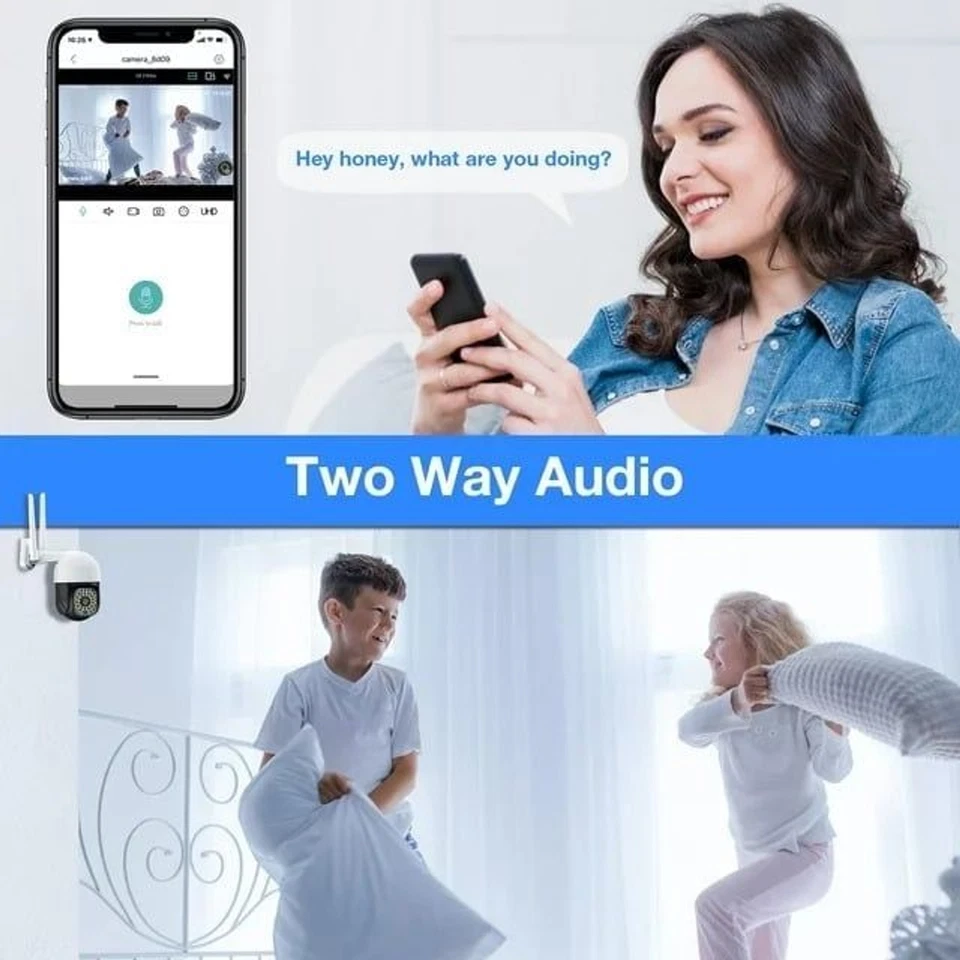 Cámaras de Seguridad WiFi Cámara de Puerta, 2K Visión Nocturna a Todo Color Cámara Exterior Foto 3 de 4