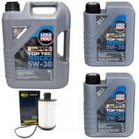 MotoröL Set Top Tec 4600 5W-30 Liqui Moly 7 Liter + ÖLfilter FüR Chevrolet 2.2