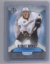 13-14 2013-14 ULTIMATE COLLECTION SAMI VATANEN ROOKIE RC /499 83 ANAHEIM DUCKS