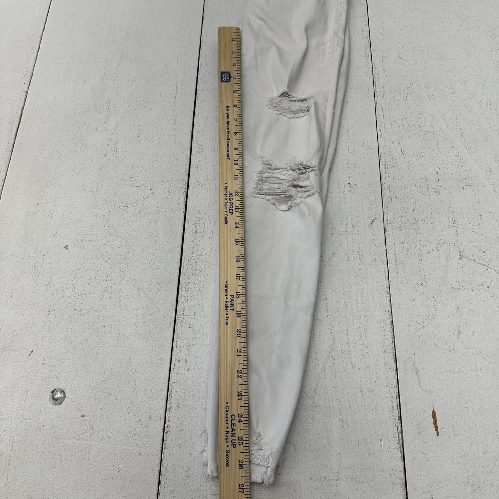 American Eagle Solid White Next Level Stretch Rip… - image 9