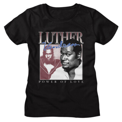 Luther Vandross Power Of Love Women's T Shirt R&B Soul Tour Music Merch