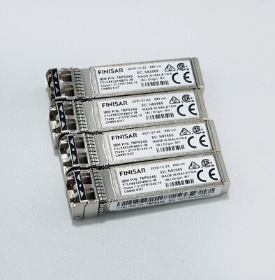 Lot of 4 IBM 78P5240 Finisar FTLF8532P4BCV-IB 32G 850nm Transceiver Module