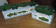 Vintage DINKY SUPERTOYS #660 & 651 TANK TRANSPORTER & CENTURION TANK ...READ!