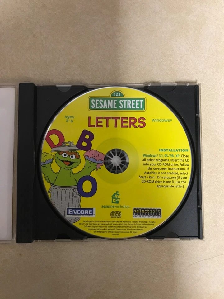 Sesame Street: Letters - PC CD Windows game 1997 Ages 3-6 - Image 2 of 3