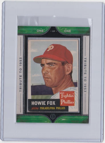 2022 Topps Tribute to 1953 -One-of-One - Howie Fox -1/1- Topps 1953 Card #22