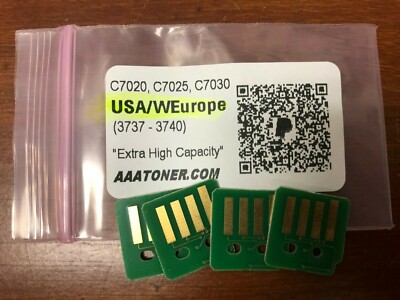 4 x EXHC Toner Chip (3737 - 3740) for Xerox VersaLink C7020, C7025, C7030 Refill