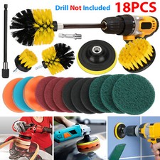 Drill Brush Attachments Set Scrub Pads Sponge Power Scrubber Wash Cleaning Kit
