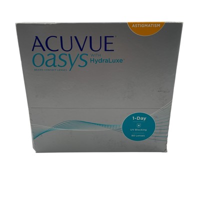 90x ACUVUE oasys Tageslinsen 1-Day HydraLuxe -1.75 dpt, Cyl -1.75, Ach120 BC 8,5