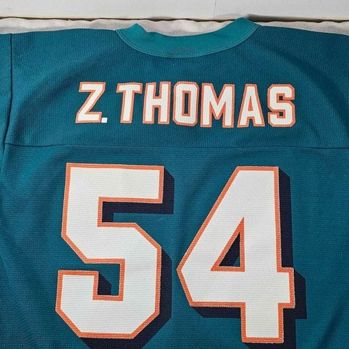 NFL Football Miami Dolphins Zach Thomas 54 Vtg Jersey Boys 10/12 Medium - Picture 6 of 10