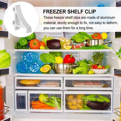 10 Pezzi Organizzatore Frigorifero Clip Scaffale Frigorifero Ripiani Congelatore Gancio - Foto 7 di 12