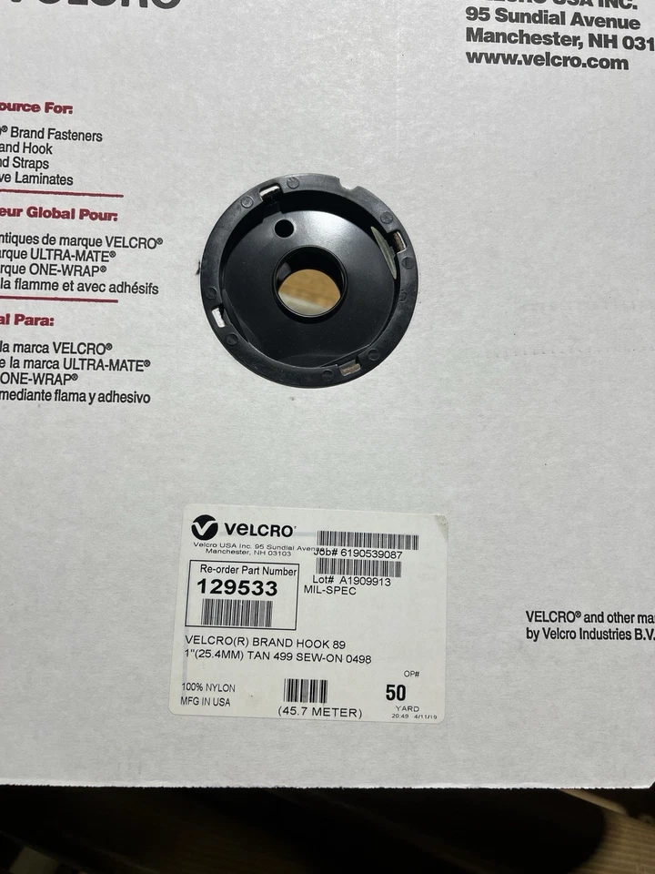 Velcro® Brand 1” TAN 499 HOOK & LOOP SEW-ON-TYPE 50 YRDS On EACH ROLL - Image 3 of 4