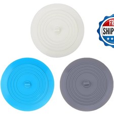 V-TOP 3 Pack 5 inch Silicone Bathtub Drain Stopper Kitchen Bathroom Laundry