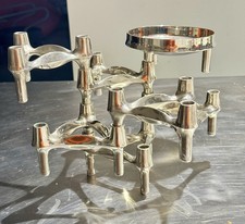 bougeoirs FRITZ NAGEL & STOFF design vintage 60's 70's chromé