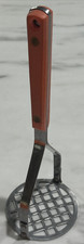 Vintage Potato Masher Stainless Stell Japan Pink Handle Country Kitchen Holiday