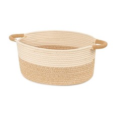 Woven Basket for Toys, Blankets  Gifts Empty ,Cotton Rope Storage Basket wit...