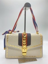 Borsa a mano Gucci Sylvie in pelle bianca linea sherry tracolla autenticità 2 vie