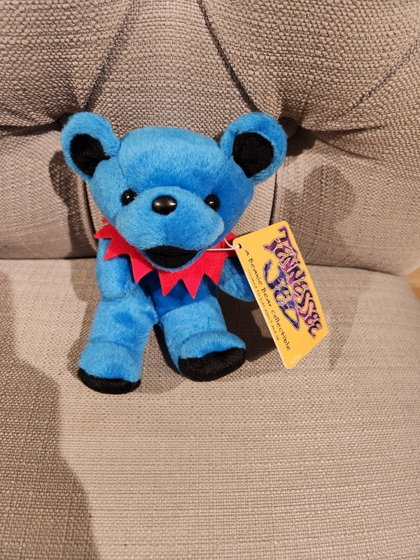 NWT Vintage Grateful Dead Beanie Bear Tennessee Jed Plush Liquid Blue 1998