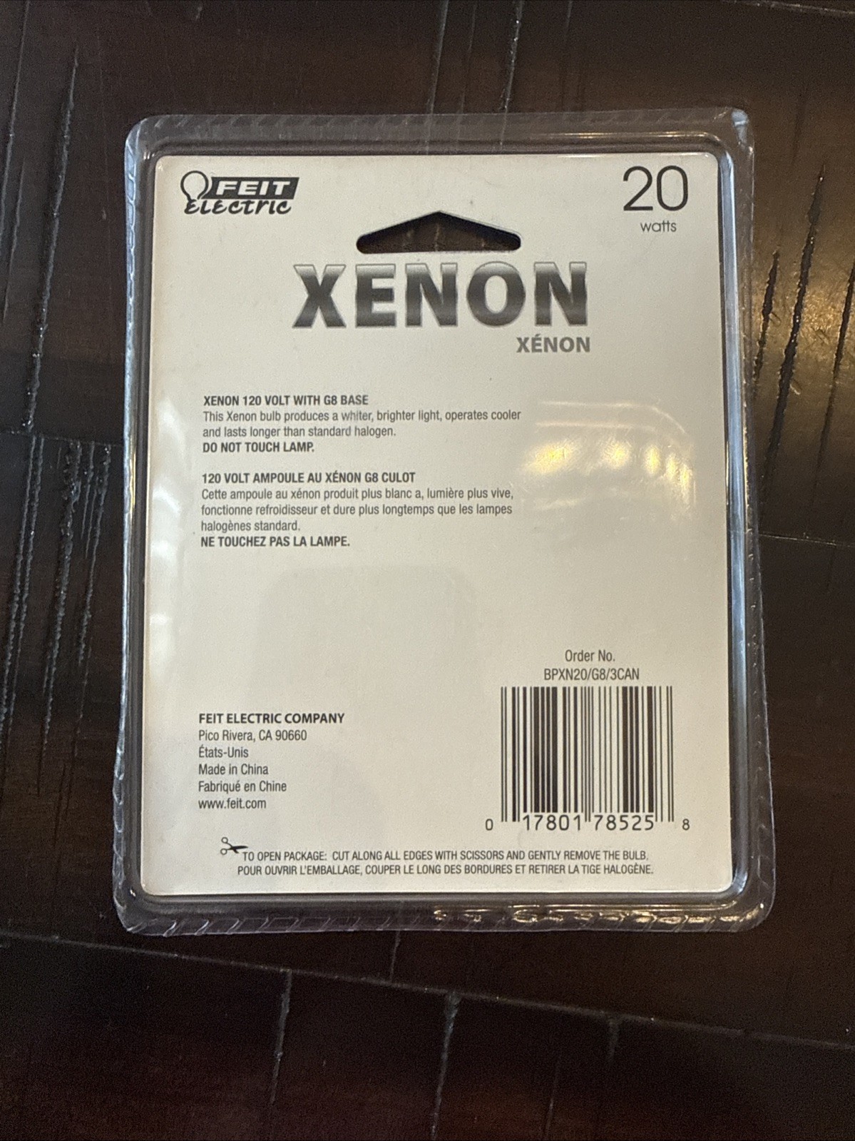 SEALED Light Bulbs BPXN20/G8/3 Xenon 20 Watt 120 Volt G8 Base by Feit Electric