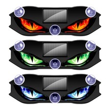 Solar LED Devil Eye Dynamic Car Light, Wireless Anti-Collision Window Decor Lamp