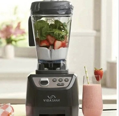 VIDA SANA Electric Countertop Blender Black for Smoothies Plastic