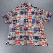 Brooks Brothers Shirt Mens XL Multicolor Patchwork Madras Plaid Button Down