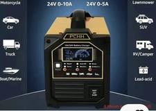 PCHH 12V 24V Car Battery Charger Heavy Duty, 0-15A Automatic Battery Maintainer,
