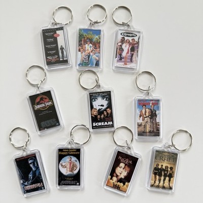 Retro 90's Movies Mini VHS Inspired Keychains Collectibles Gifts