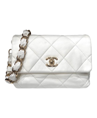 CHANEL 19 Flap Bag Leather Chain Shoulder Bag Authentic Handbag