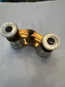 Beautiful Mother of Pearl & Brass Opera Glasses From Paris
